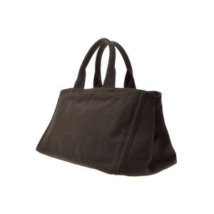 Prada Tote Green Beads Canapa Canvas Khaki Bag